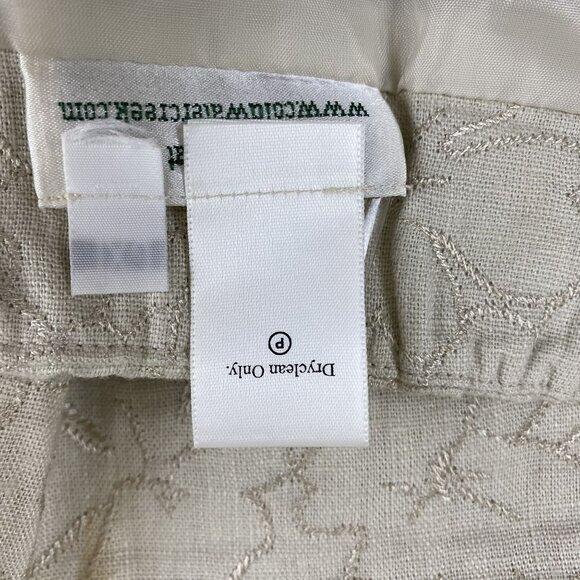 Coldwater Creek Womens Floral Embroidered A-Line Elastic Back Skirt PXL - Picture 4 of 13